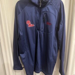 Drake Ole Miss Blue Lightweight Shirt Jacket